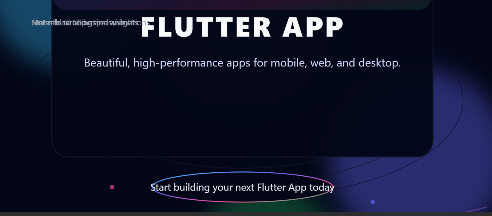 Flutter apps development